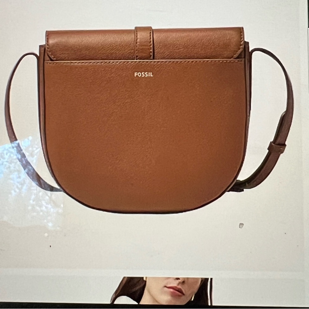 Fossil Emery blue pebble leather NWOT crossbody - Picture 5 of 7